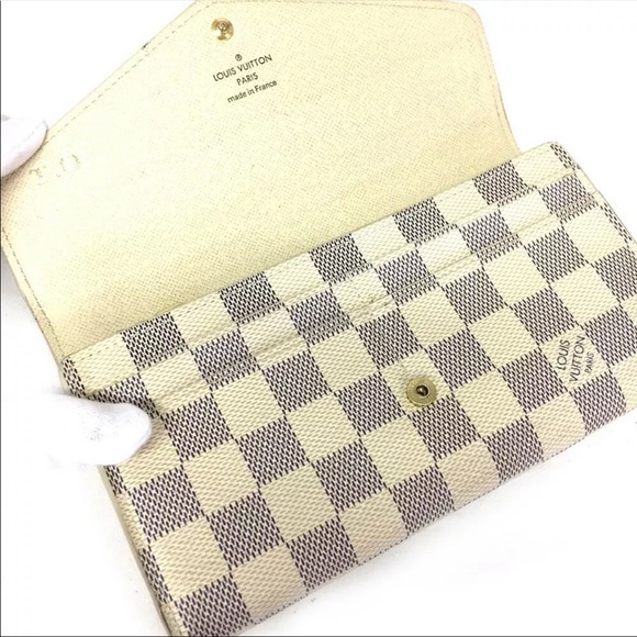 AUTHENTIC LOUIS VUITTON DAMIER AZURE SARAH WALLET - Picture 5 of 10